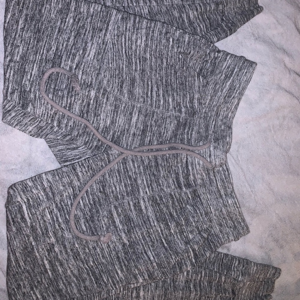 Grey and white joggers